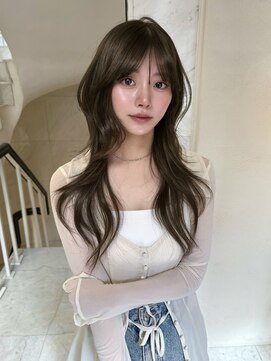 韓国ヘア/ブラウンカラー/ブリーチ無し/ダブルケアカラー