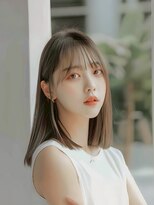 プラス ファースト ヘア(Plus 1st)&nbsp;ミディアムストレート×透明感カラー