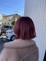 スーリール 伊都店(Sourire)&nbsp;ボブ　ブリーチ　赤みカラー