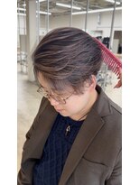 ファンド 千葉(fand) メンズバレイヤージュ/刈り上げセンターパートピンクベージュ