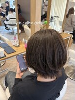アヴァンス 広島本通店(AVANCE.)&nbsp;着物ヘア/ダークアッシュ/ミディアムレイヤーカット/広島