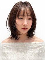 ファルベ(Farbe) 黒髪/オリーブグレー/小顔に見せるヘア/ココアベージュ/レイヤー