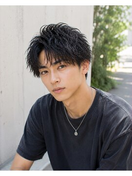 メンズバグズ(MEN's Baguz) 韓国風ニュアンスウェーブマッシュメンズパーマスタイル