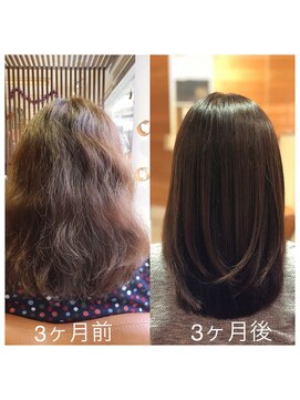 アンバー(umber) 髪質改善 3ヶ月後