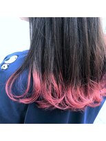 アンド バイ ヘアサロン(AND by hair salon) キャンディピンク裾カラー