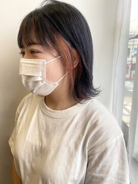 ツイギー 千舟店(TWiGGY) 外ハネボブとイヤリングカラー