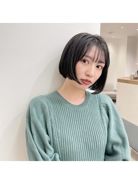 ローネス ギンザ(LONESS ginza) 大人可愛い20代30代40代暗髪の小顔ミニボブ☆髪質改善