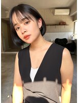 ブラン 広島八丁堀(Blanc)&nbsp;【Blanc】黒髪＿暗髪＿耳かけボブ