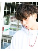 『力石サトシ』波巻きハイライトツーブロックマッシュ
