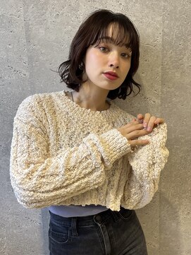 アース 三軒茶屋店(HAIR&MAKE EARTH) 三軒茶屋_レディース_ボブ_コテ巻き_ミディアム_ボブパーマ_小顔