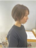 簡単スタイリング丸みショート