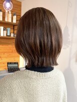 ビスクヘアデザイン(bisq hair design)&nbsp;外はねボブ　きりっぱなし　韓国風　髪質改善トリートメント