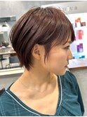 30代40代大人女性/前髪ありショートボブ/ショートヘア/髪質改善