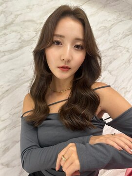 ロンド ルージュ 銀座店(Lond rouge) ウェーブミディアムメルティカラーxレイヤーカット韓国　銀座