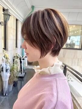 ラグーン 原宿 表参道(LAGOON) 大人可愛い似合わせカットショートボブメルティベージュ30代40代
