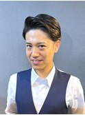 ビジネスフォーマル ツーブロックショート 七三オールバック