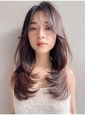 斜めバング艶感くびれヘアイメチェンホワイトブロンド小顔カット