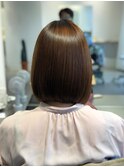 カット+艶髪カラー+髪質改善ストレート+潤艶☆水素 Tr