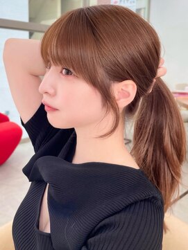 ロンドホットリップ 立川(Lond hot lip) ☆ハッシュカット/ミディアムレイヤーカット/ココアグレージュ