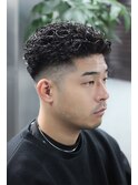 極道パーマ×フェード/20代30代40代/ショートパーマ