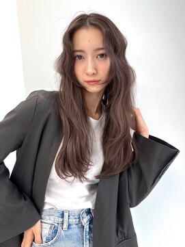 ユーフォリア 銀座(Euphoria) 【kisa指名】8toneシアグレージュ×ゆるふわレイヤーウェーブ