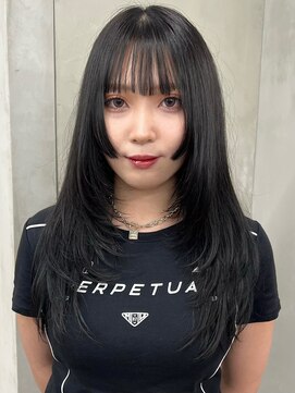 ニコ トウキョウ 渋谷(nico TOKYO) ミディアムレイヤーカット顔周りレイヤーハッシュカット透明感