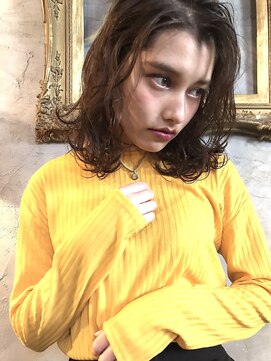 ヘアサロンエム 渋谷店(HAIR SALON M) 外ハネボブ/アッシュブラウン/ネオウルフ/デザインカラー