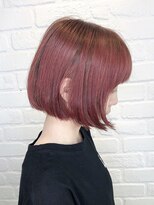 デイジー インデックスヘア 大島店(DAISY index hair) ピンクベージュ」 ピンク チェリーピンク カラーバター ボブ