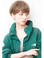 モニカ 西宮北口(Monica)&nbsp;大人かわいいグレージュ小顔ナチュラルショートボブ