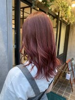 ネウィ グランデ 横浜(newi grande) 20代30代40代50代ナチュラル小顔カットくすみピンク切りっぱなし