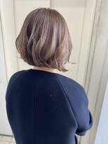 ヘアーデザイン シュシュ(hair design Chou Chou by Yone)&nbsp;ミルクティーベージュカラー×ふんわり前下がりボブ♪