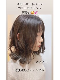 桜デコ ティンプル店(DECO) 前回のインナーカラー3枚目その後1か月半のその後写真あり2枚目