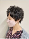 【BelleCoupes】平田澄香 束感ショート マッシュパーマ アッシュ