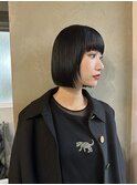 ぱつっとボブ/インナーカラー/縮毛矯正/髪質改善［南青山］