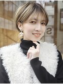 シースルーバングショート／前髪あり／表参道／30代40代50代