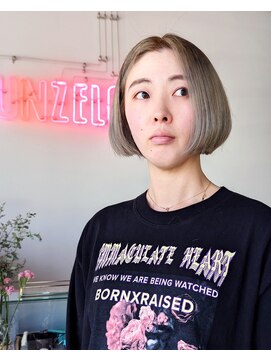 アンゼロ(UNZELO) 酸性髪質改善ストレート×ハイトーンカラー