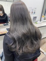 ナンバー ブラオ 名古屋栄(N° blao)&nbsp;韓国風エギョモリ　アッシュグレージュ　ケアブリーチ　ロング