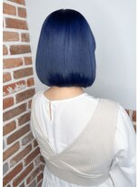 ブリーチあり◎ネイビーブルーカラー♪