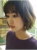 大人ショートボブ×髪質改善水素パーマ