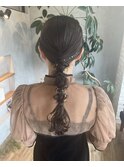 編みおろしヘアアレンジ