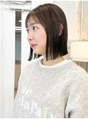 切りっぱなしボブ×透明感カラーY-23