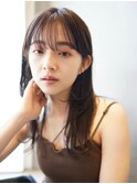 セミロング/レイヤーカット/顔まわりレイヤー