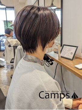 ヘアデザインアトリエ キャンプス(hair design atelier Camps) 丸みをきれいに出したショートレイヤースタイル