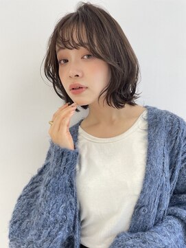 ケンジ 平塚ラスカ店(KENJE) レイヤーボブ/くびれカット/オリーブカラー/レイヤー/平塚