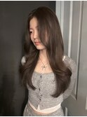 韓国風レイヤーカット×オリーブグレージュ