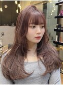 #ピンクブラウン#レイヤーカット#髪質改善トリートメント