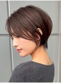 表参道白髪ぼかしハイライトミディアムボブアッシュグレー50代◎