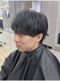 men's/メンズ/フェザーパーマ/黒染め/韓国/ニュアンスパーマ
