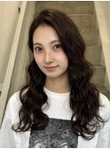 波巻きパーマ/ロング髪質改善白髪ぼかしセミロングボブショート