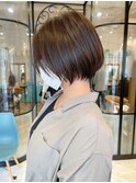 グレーブラウン似合わせカット/ミニボブレイヤー/川崎